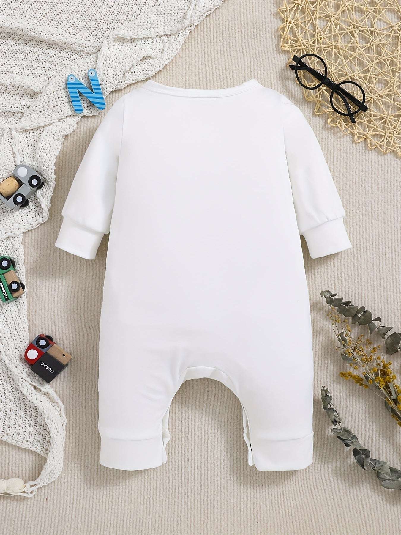 Long Sleeve I M Print Bodysuit for Baby Boys & Girls