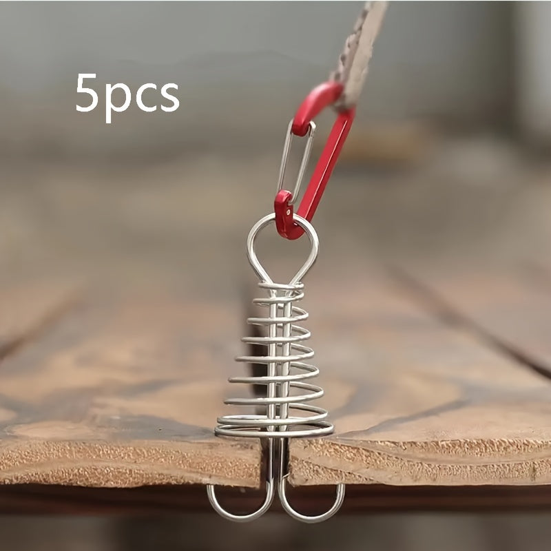 5pcs Octopus Wind Rope Fixed Buckles Wooden Board Deck Gap Fixed Nail