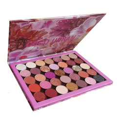 35 Colors Eyeshadow Palette Brown Purple Pink Matte Shimmer Pearly Eye Makeup