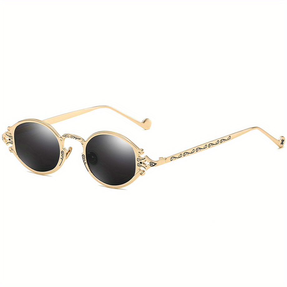 Vintage Metal Steam Punk Sunglasses Unisex Round Frame Polarized Sunglasses
