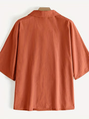 Solid Half Sleeve Lapel Blazer for Women's Spring & Summer