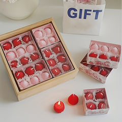 Fruit Aroma Candle Strawberry Scented 9pcs Box Stress Relief Deco