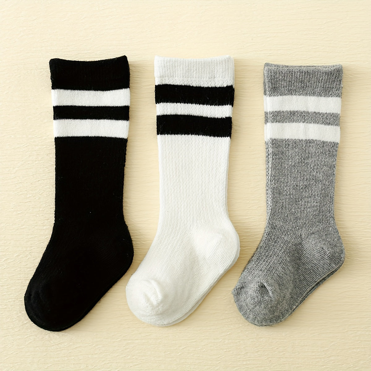 Toddler Girls Striped Cotton Crew Socks Kids Children's Socks