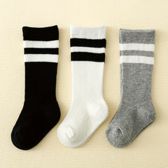 Toddler Girls Striped Cotton Crew Socks Kids Children's Socks