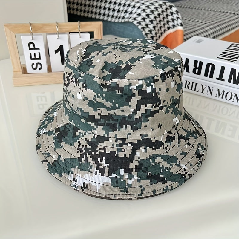 Unisex Camouflage Bucket Hat for Outdoor Travel
