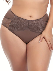 Floral Jacquard Lace Plus Size Panty