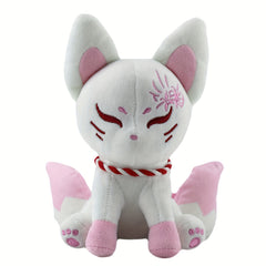 Nine Tailed Fox Plush Toy Soft Stuffed Animal Red Striped Tails Halloween Gift