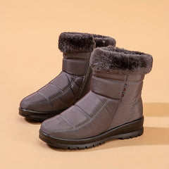 Women's Side Zip Snow Boots Plush Inner Thermal Ankle Boots Non Slip
