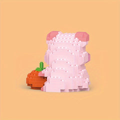 Animal Building Blocks Gluttonous Pig Model Small Building Blocks Gift