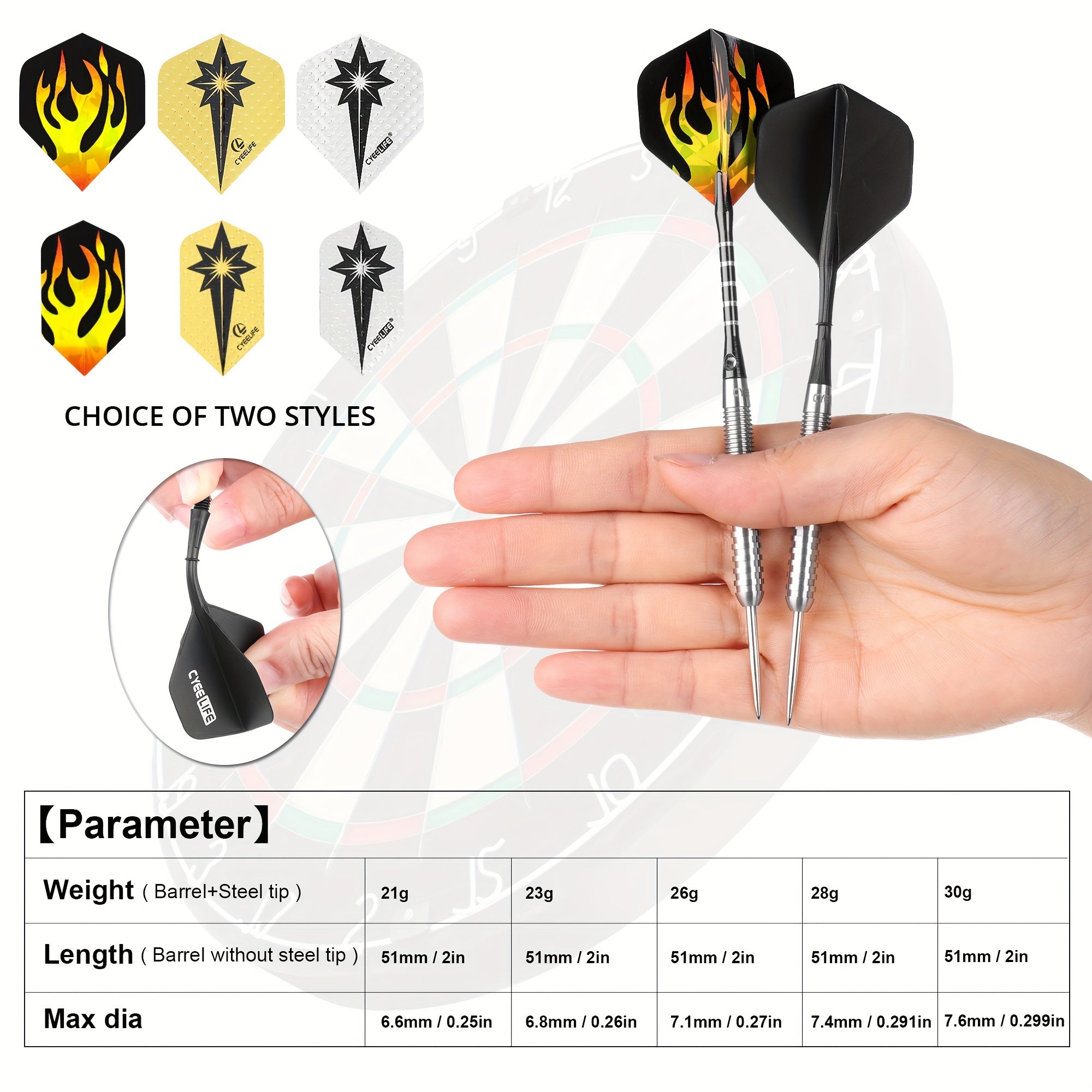 Tungsten Steel Dart Replacement, Training Dart