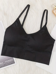 3pcs Solid Sports Bras Comfy & Breathable Yoga Workout Bra