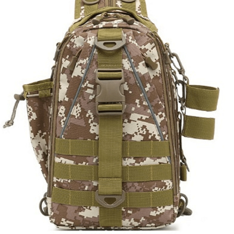 Fishing Backpack with Rod Holder Tackle Box Bag