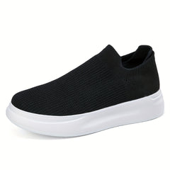Women's Knit Slip On Sneakers Soft Sole Breathable Shoes