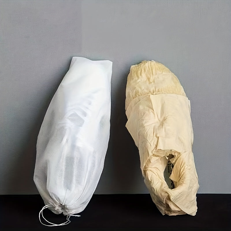10pcs Portable Dustproof Drawstring Shoe Storage Bag