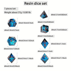 7pcs Polyhedral Dice Set for RPG Pathfinder Board Games