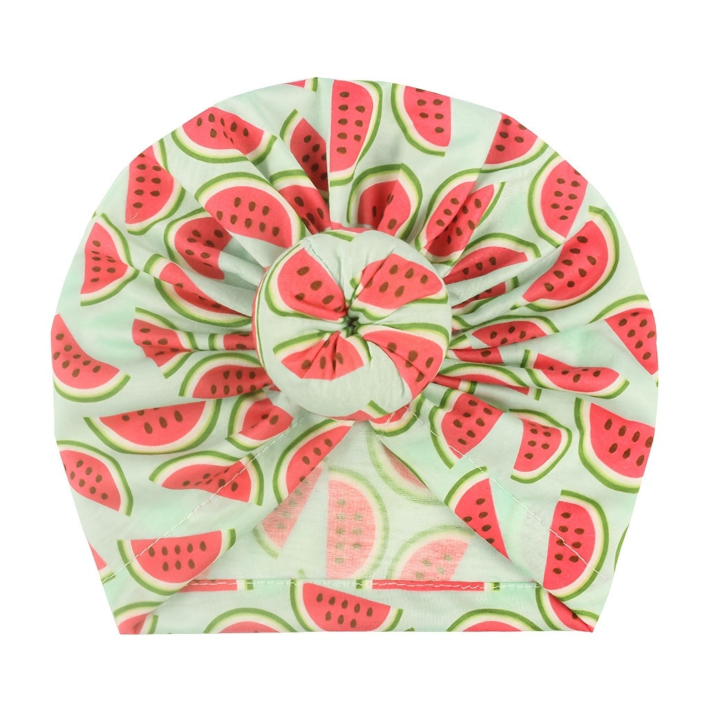Watermelon Printed Donut Baby Turban 0-3 Years