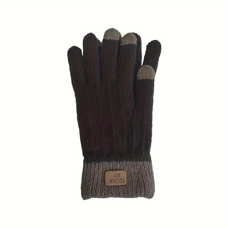 Stretch Knitted Full Finger Touch Screen Gloves