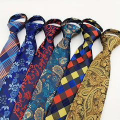 Hot Style Paisley Polyester Men's Zipper Tie Easy Pull