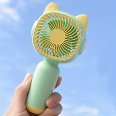 Cartoon Handheld Fan USB Rechargeable Portable Pocket Fan