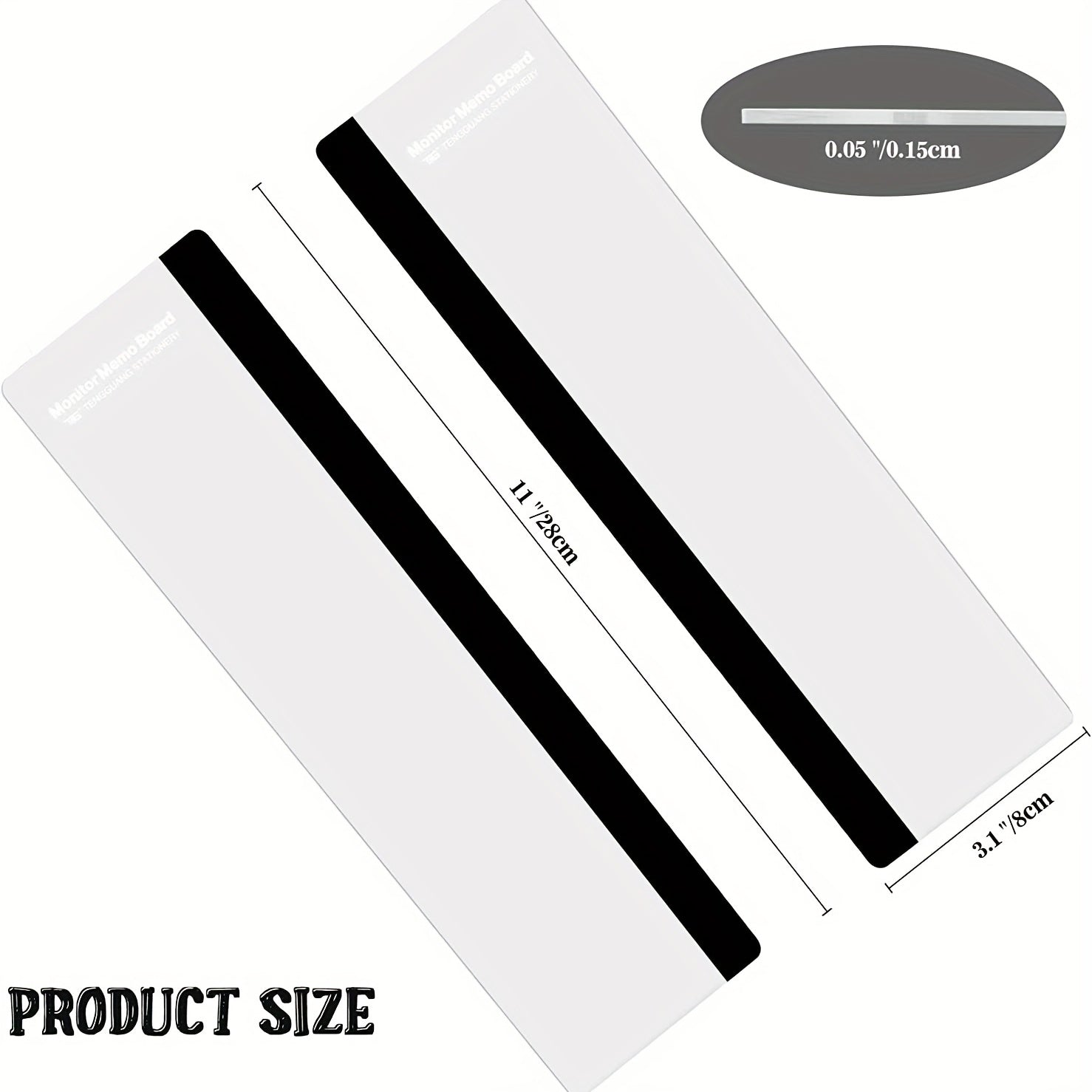 2pcs Monitor Memo Board Office Accessories Desktop Message Holder