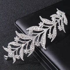 Rhinestone Leaf Hair Vine Bridal Tiara Wedding Hair Pin