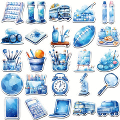 50pcs Cartoon Learning Items Stickers - Handbook Phone Case Water Cup Decor