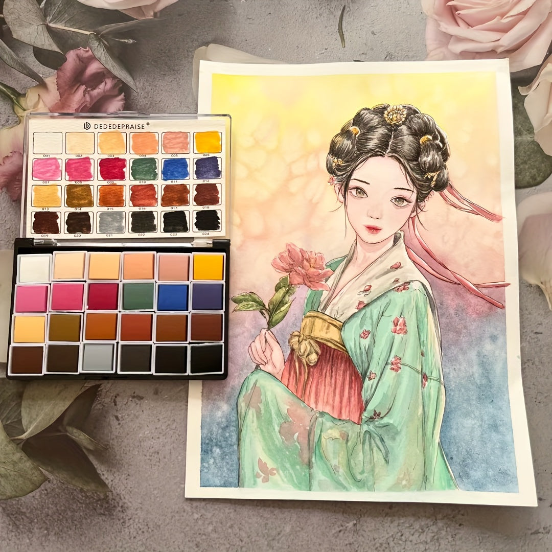 24 Shaoyan Skin Watercolor Paint Solid Watercolor Paint