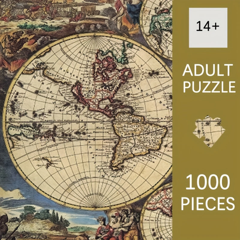 1000pcs Ancient Map Famous Paintings Jigsaw Puzzle Toy