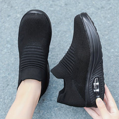 Air Cushion Mesh Sneakers Slip On Non Slip Walking Runnin