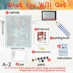 DIY Digital Painting Kit Inspirational Girl Gesture Don't Worry You're Awesome