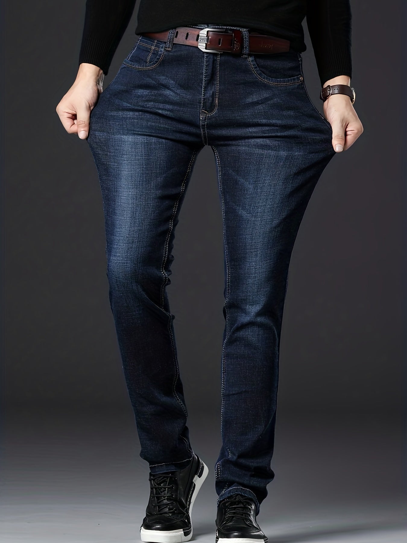 Men's Slim Fit Business Casual Stretch Jeans