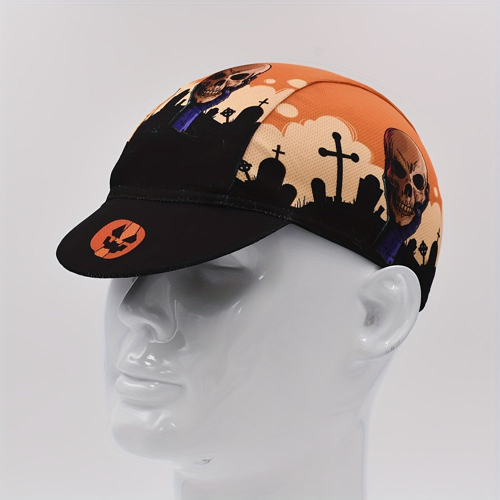 Skull Cap Cycling Cap Under Helmet Sun Hat Brim Cap Soft Breathable