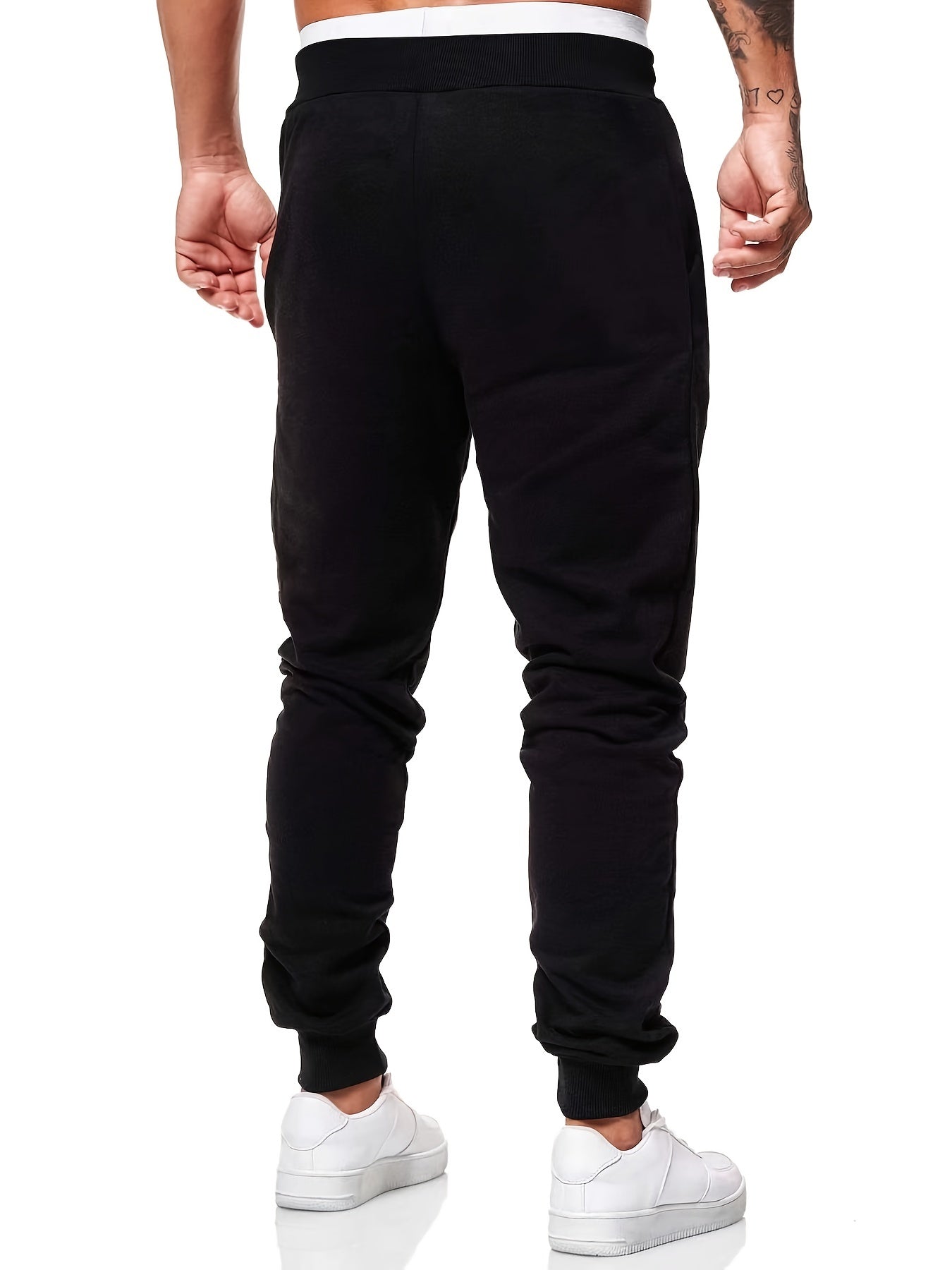 Men's Lightning Print Drawstring Sweatpants Elastic Waist Active Jogger Pants