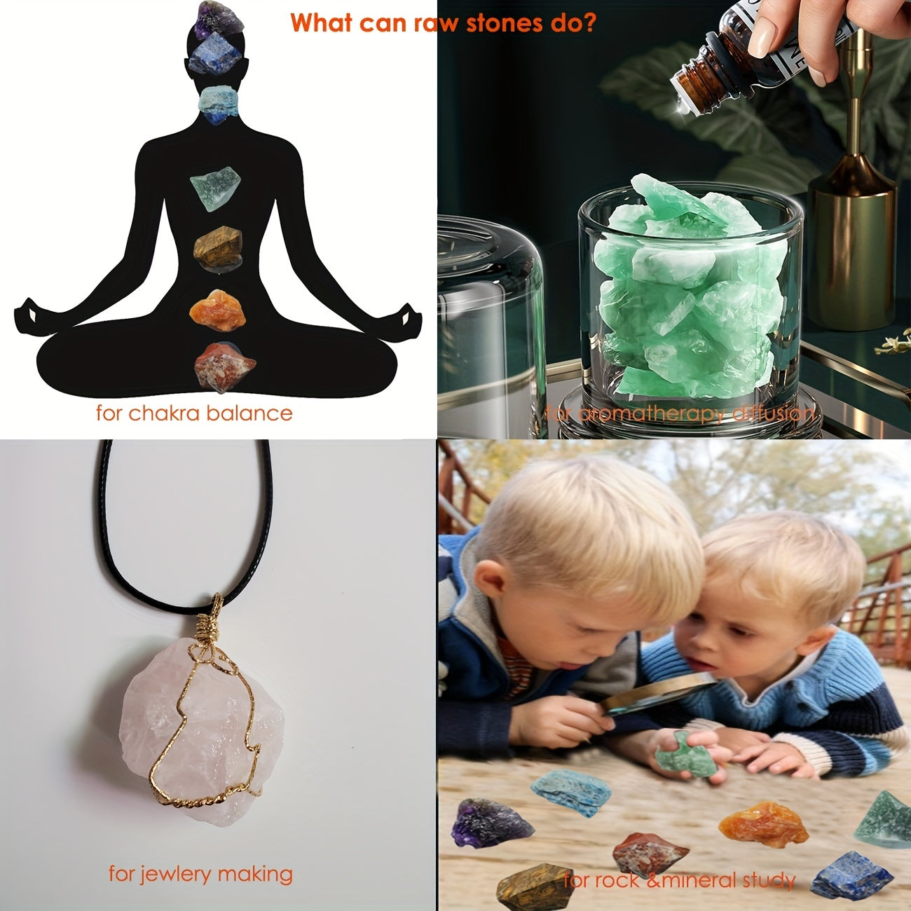 100g Mixed Natural Rough Stones for Tumbling, Polishing, Healing