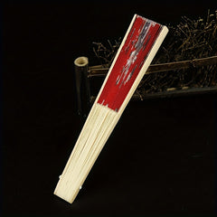 Chinese Style Folding Fan Bamboo Hollowed Paper Fan