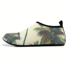 Men's Coconut Trees Slip On Water Shoes Summer Casual Outdoor Walking Shoes