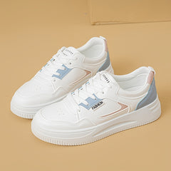Women's Skate Shoes Low Lace-up Flats Non-slip Casual Walking Shoes