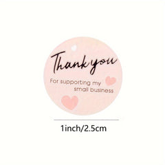 500pcs Thank You Small Business Sticker Round Holiday Gift Wrapping