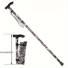 Folding Telescopic Aluminum Climbing Stick Five Section Outdoor Hiking Cane