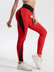 Colorblock Mesh Yoga Pants Stretchy Fitness Leggings