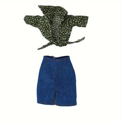 Mixed Dress Shirt and Skirt Princess Suit Doll Accessories Modern Girl Gift