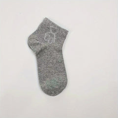 Bear Rhinestone Socks Crew Short Stockings Women's Hosiery