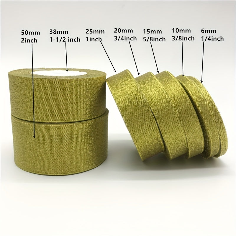 Golden Silvery Satin Ribbon Bow Craft Wedding Christmas Decoration DIY