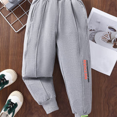 Baby Boys Sweatpants Elastic Waist Letter Print Sport Jogger Pants Kids Clothes