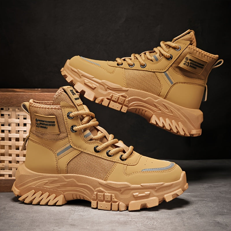 Men's High Top Hiking Boots Non Slip Lace Up Shoes