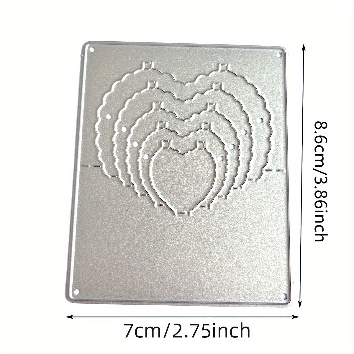 Layered Heart Die Cuts Love Cutting Die Stencil For Card Making