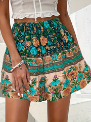 High Waist Floral Print Shorts Boho Shorts For Spring & Summer Women's Clothing