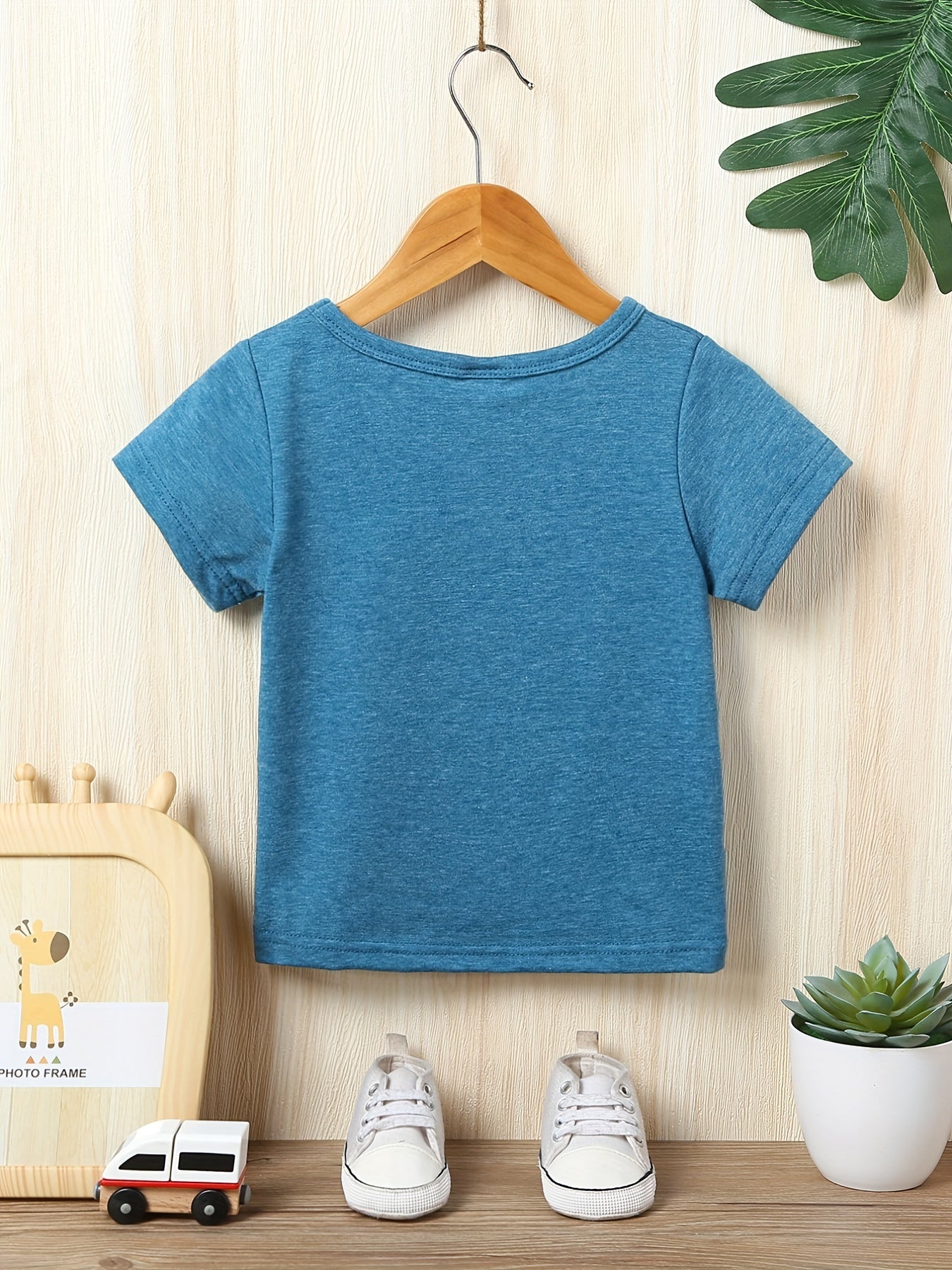 Boys Popcorn Print T shirt Kids Short Sleeve Casual Tee Top