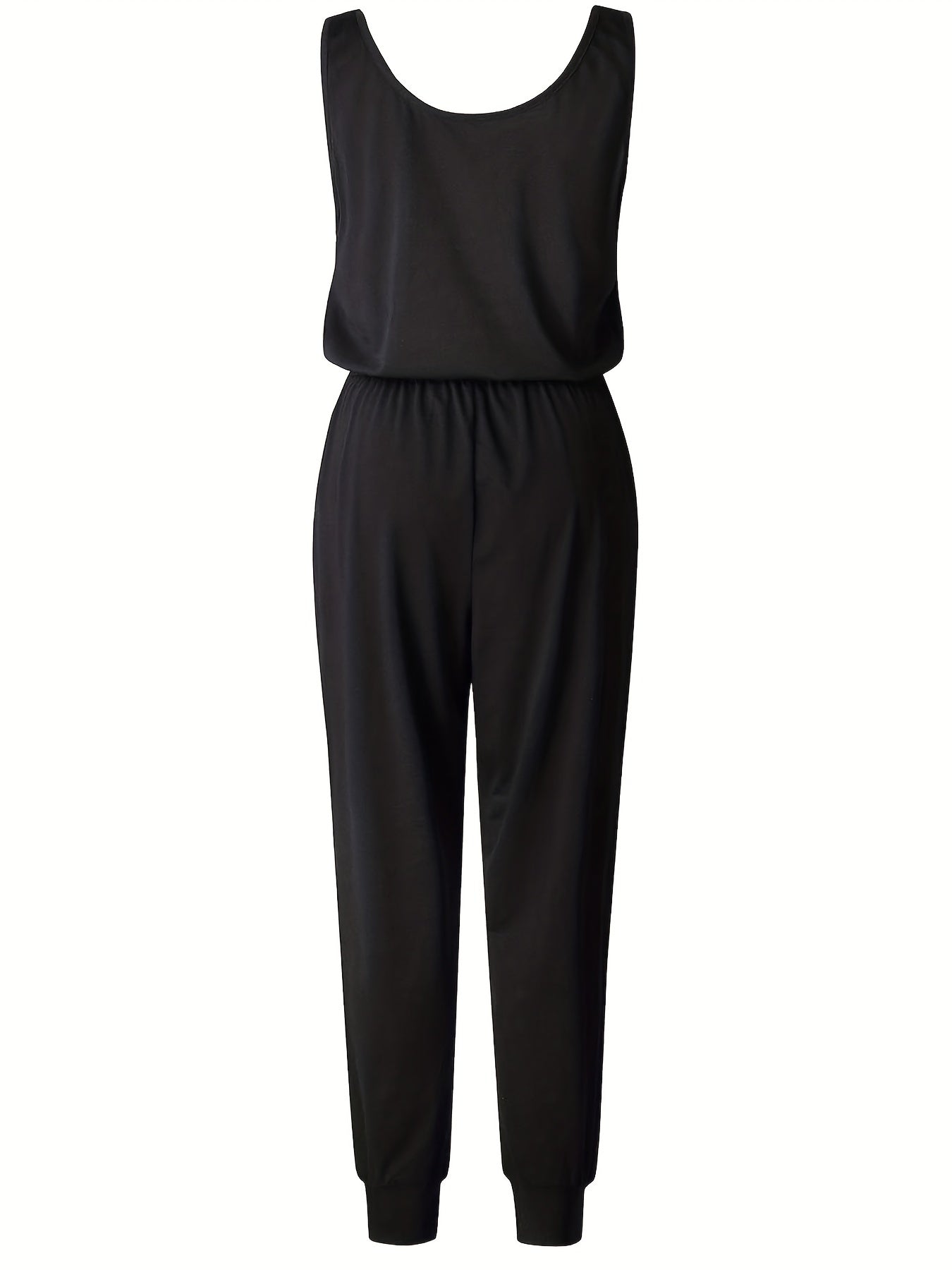 Casual Drawstring Waist Tank Jumpsuit for Women