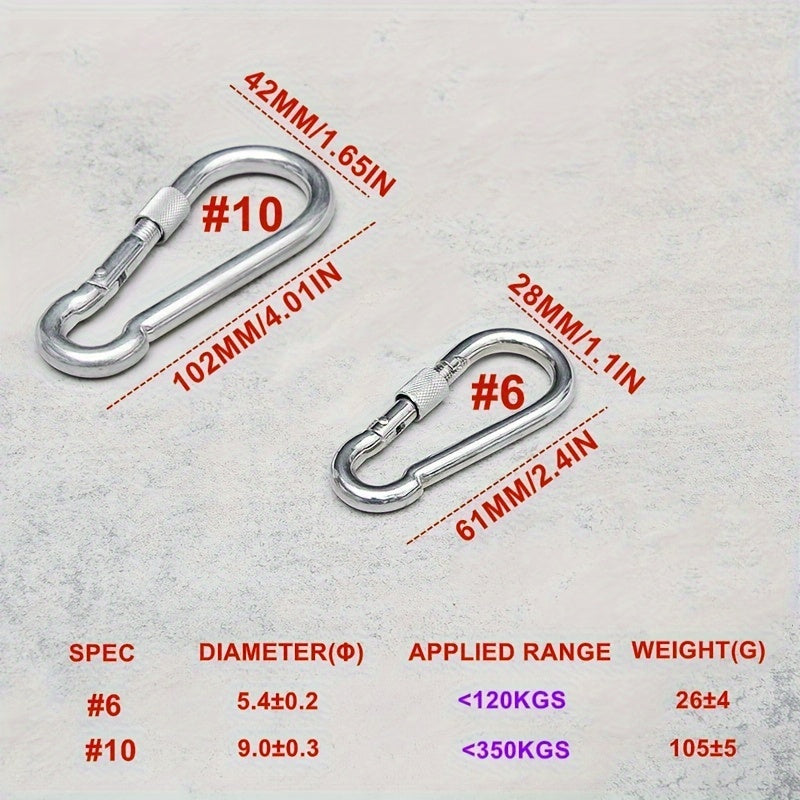 5pcs Safety Hook Buckle With Lock for Outdoor Camping Hiking